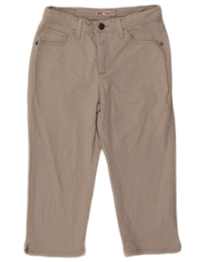 Damskie jeansy Lee Petite Capri US 4 Small W27 L18 Beżowe