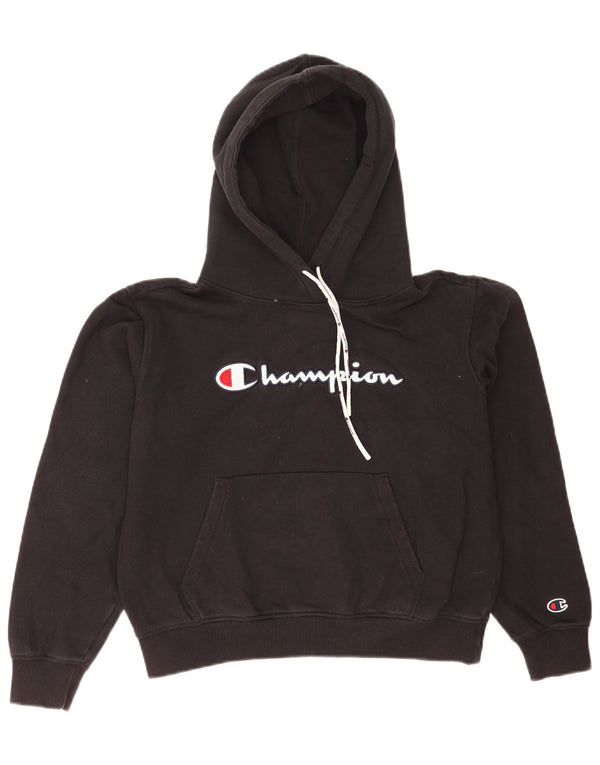 Męski sweter z kapturem Champion Graphic o regularnym kroju, mały, czarny