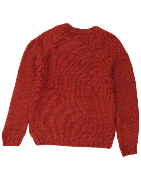 Męski sweter Zara z dekoltem w łódkę, duży, bordowy, akrylowy