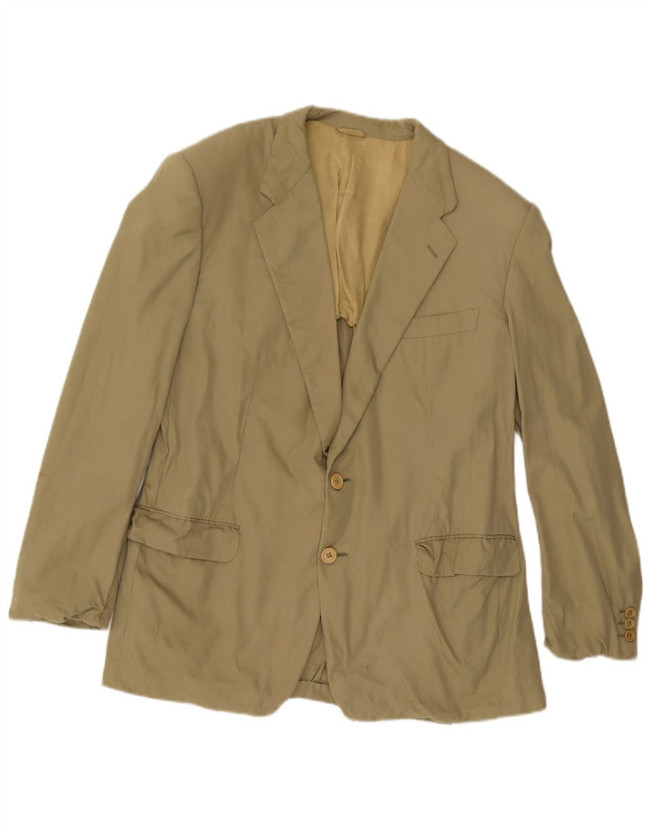 Męska marynarka Burberry zapinana na 2 guziki IT 52, duża bawełna khaki