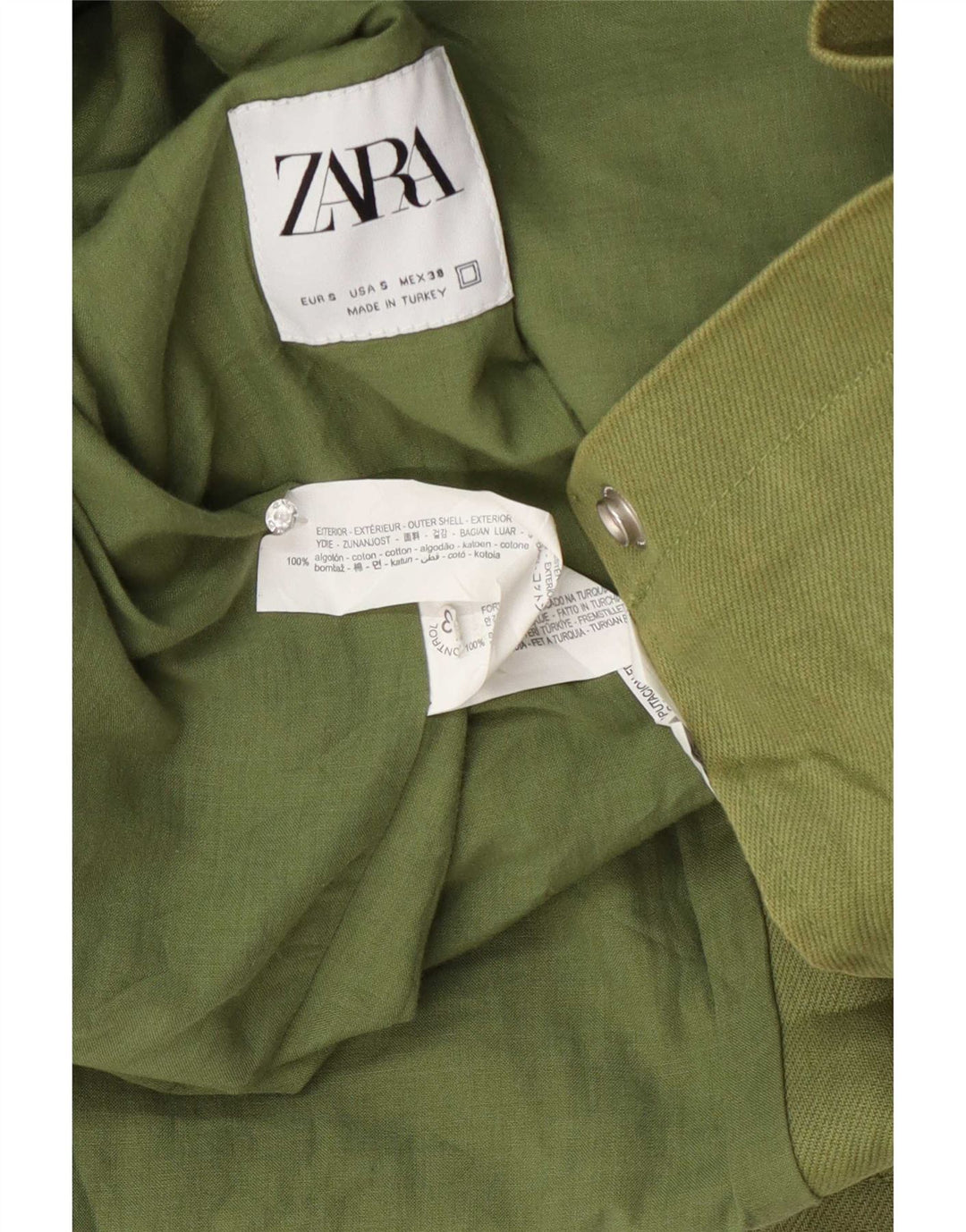 Męska kurtka bomberka Zara UK 36 Small, zielona bawełna