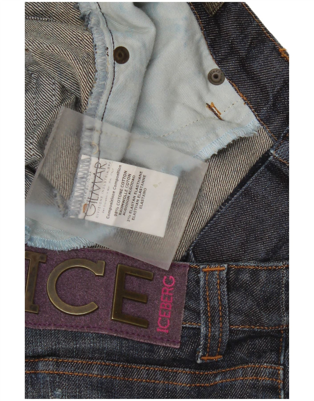 Jeansy damskie Iceberg W32 L32 Granatowe bawełniane