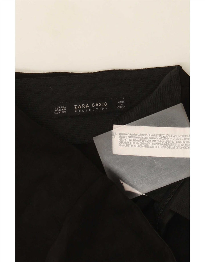 Krótkie spodnie damskie Zara 2XL W34 L26 Czarny poliester