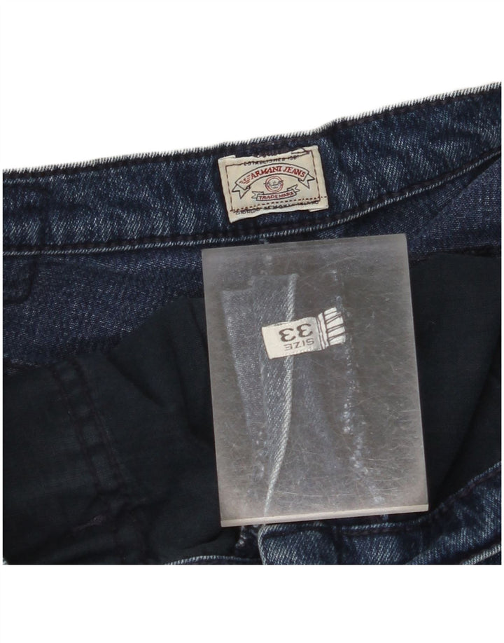 Damskie jeansy zwężane ARMANI W33 L30 Niebieskie