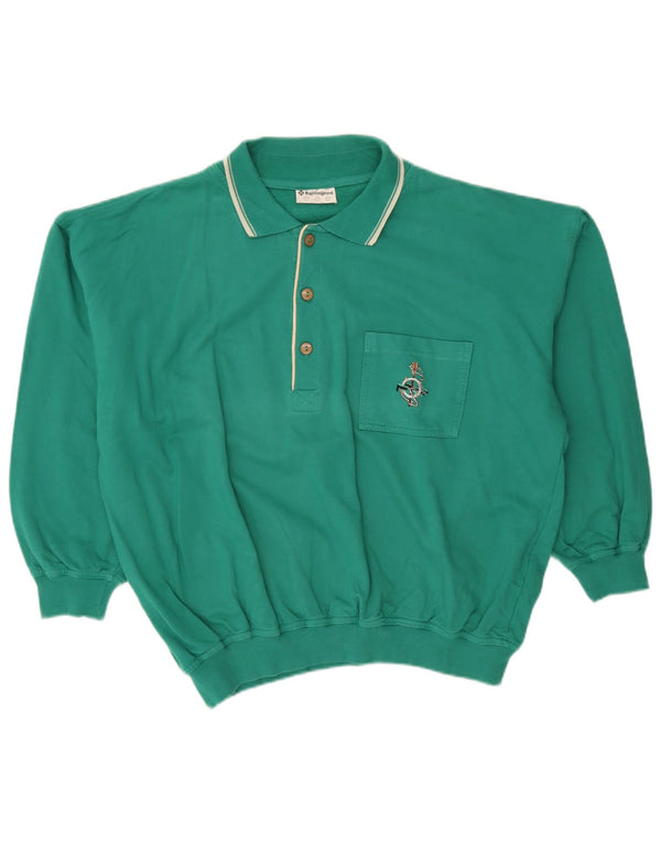 Męska bluza polo Burlington XL, zielona, bawełniana