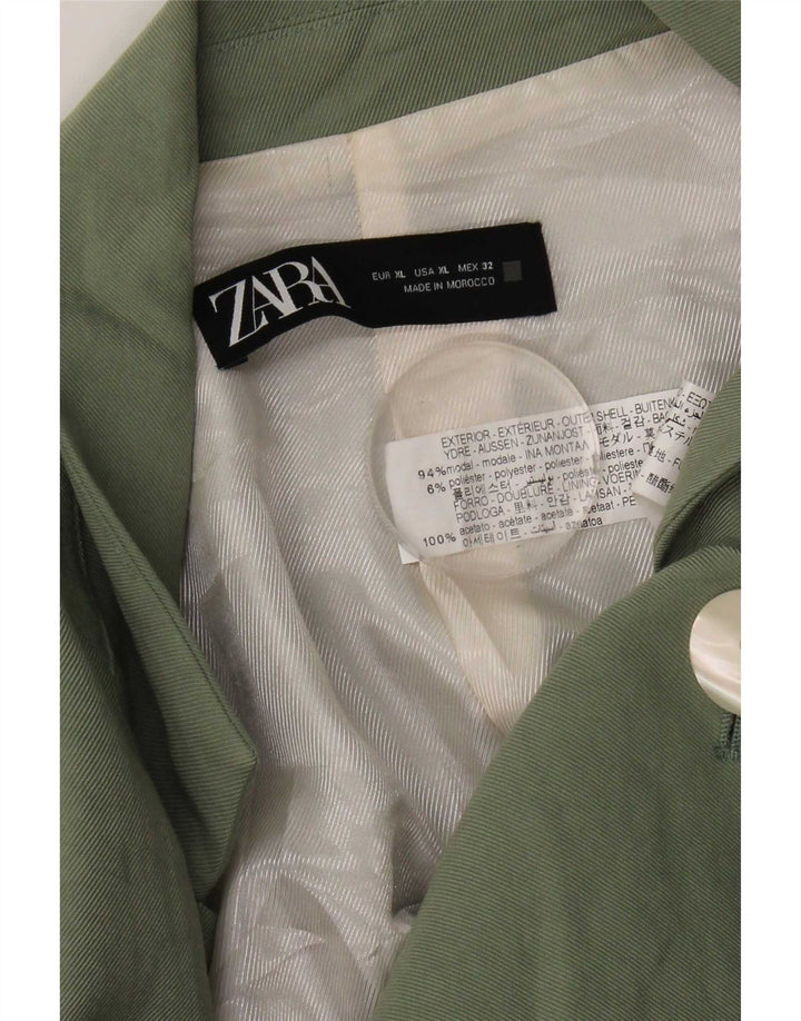 Damska marynarka Zara zapinana na 1 guzik UK 18 XL, zielona modal