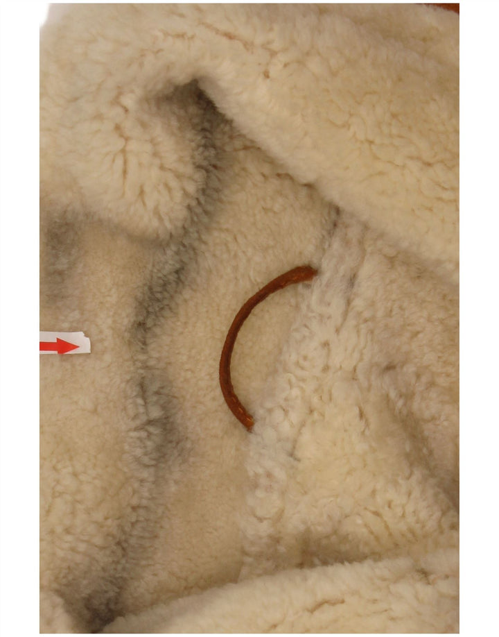 Vintage męska kurtka shearling IT 48 średni brąz