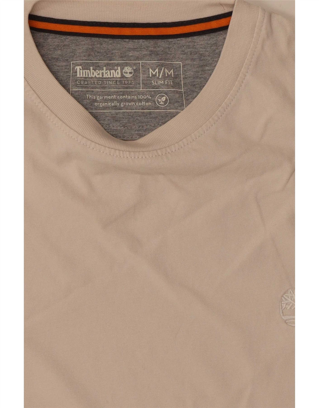 T-shirt męski slim fit Timberland, średni, w kolorze złamanej bieli