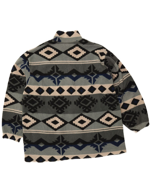 Męska kurtka polarowa VINTAGE UK 42 XL Szara Fair Isle