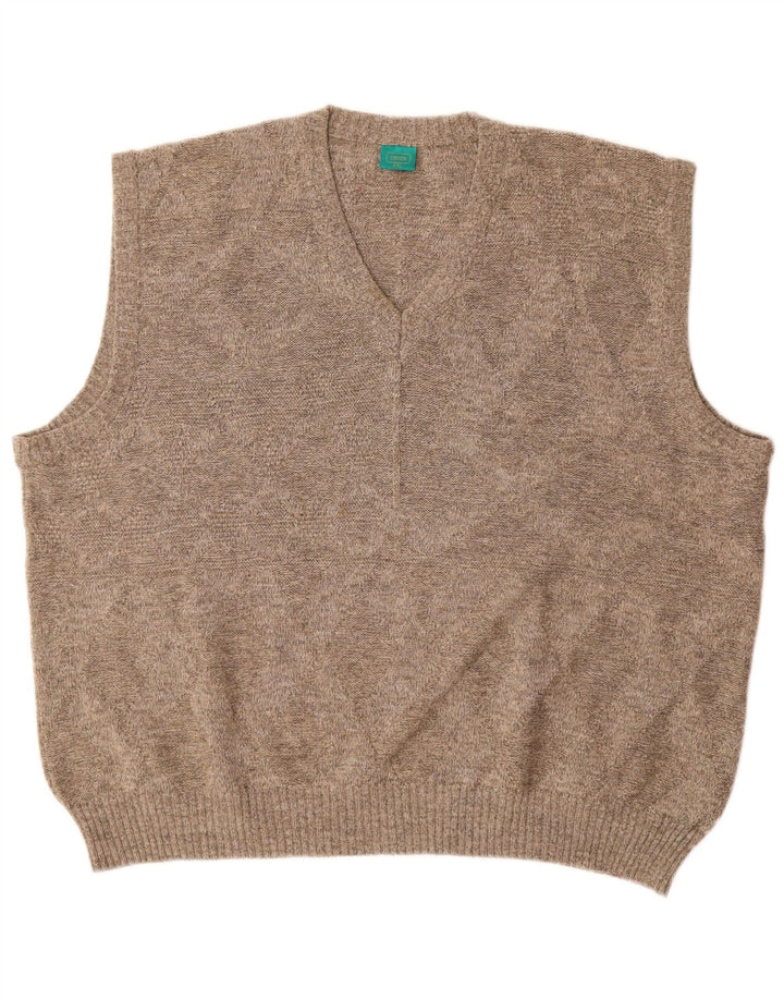 Bezrękawnik męski Canda 2XL z kamizelką, beżowy, akrylowy