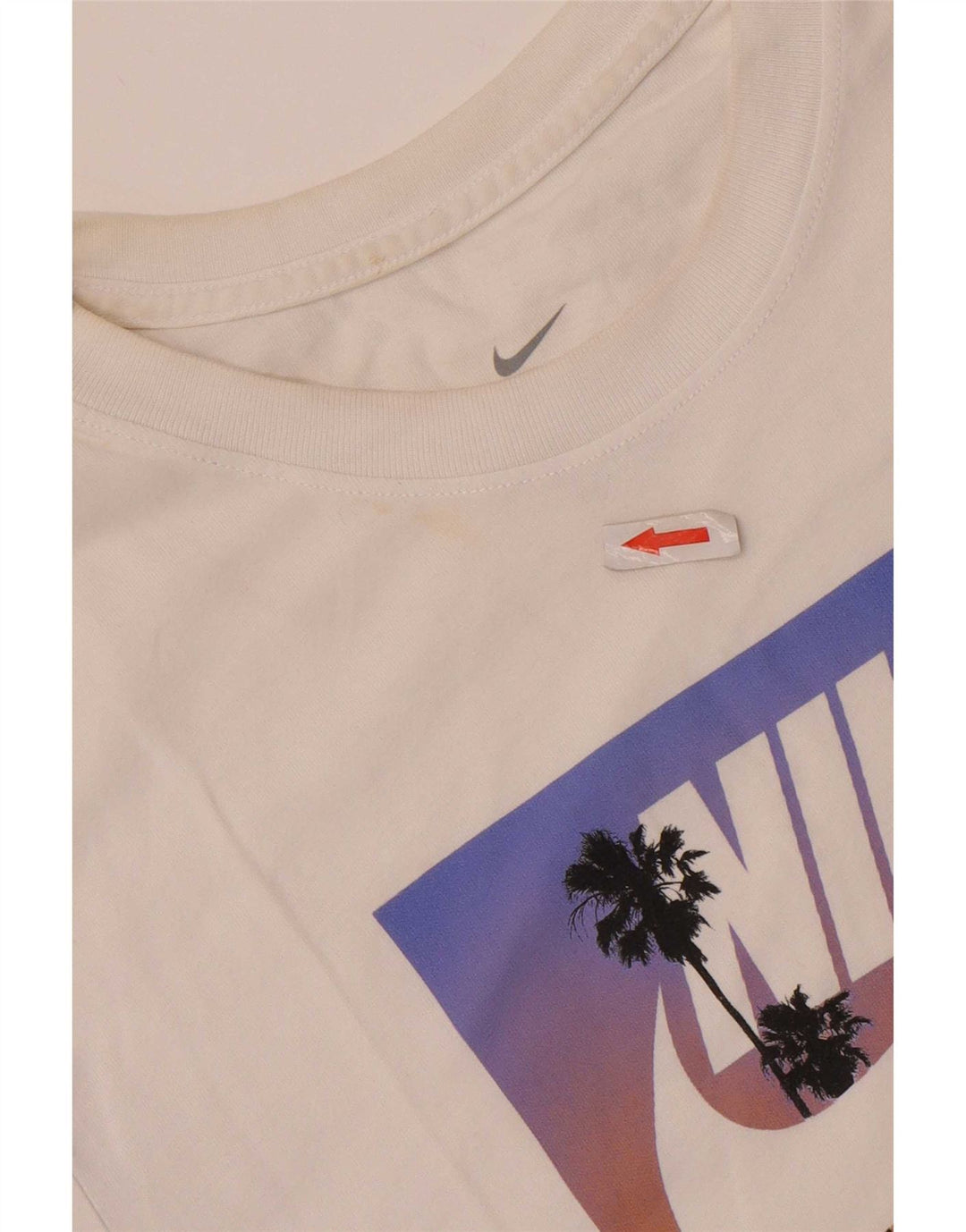 Męska koszulka z grafiką Nike, średnia, biała bawełna