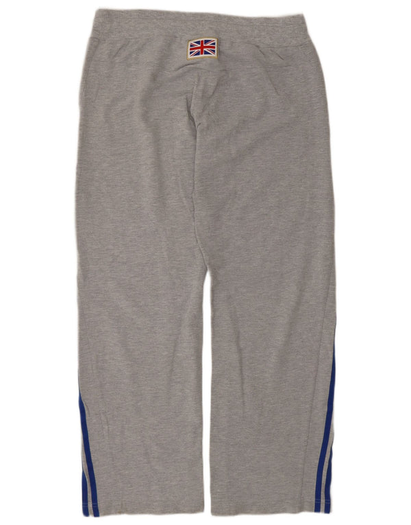 Spodnie dresowe Adidas Damskie Team GB UK 14, duże, szare, z bawełny w plamki