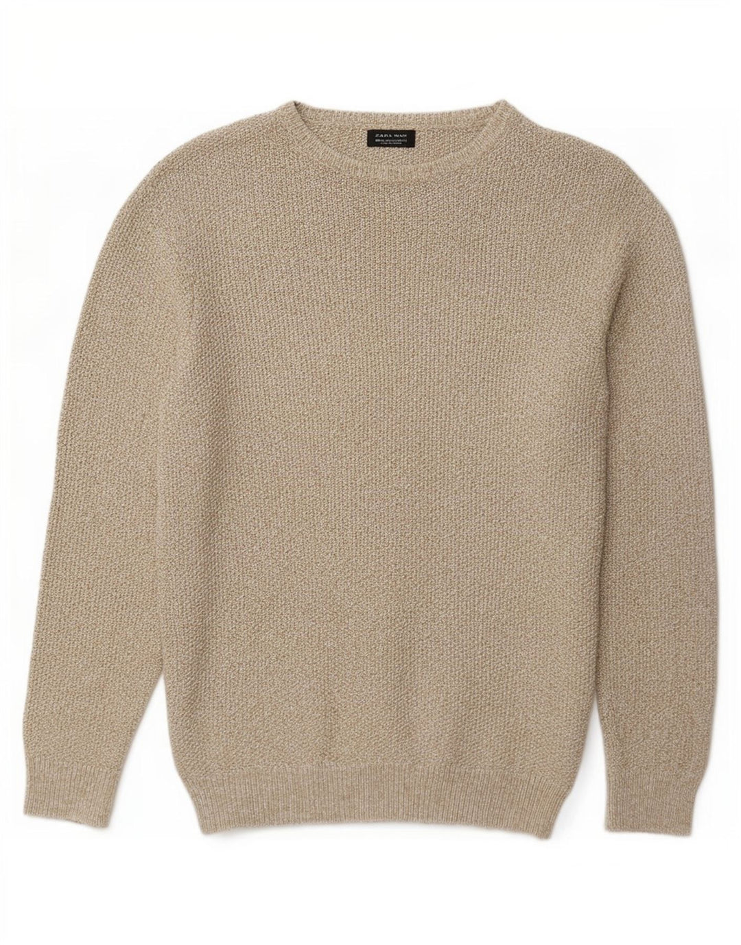 Męski sweter Zara z dekoltem w łódkę XL, szary, nakrapiany