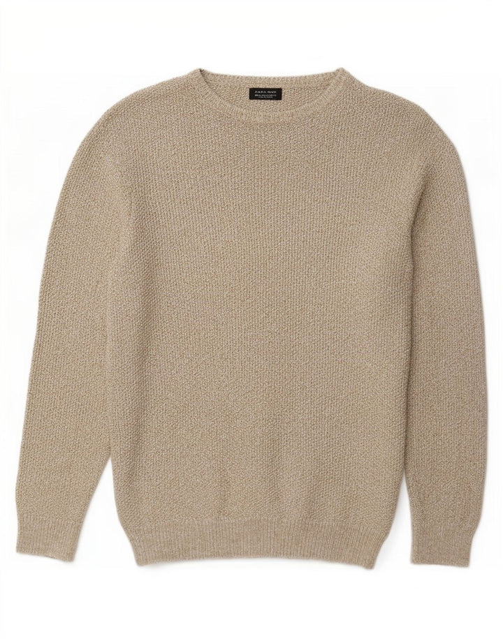 Męski sweter Zara z dekoltem w łódkę XL, szary, nakrapiany