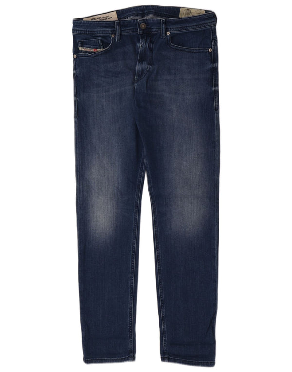 Diesel Mens Thommer Slim Skinny Jeans W34 L32 Blue Cotton