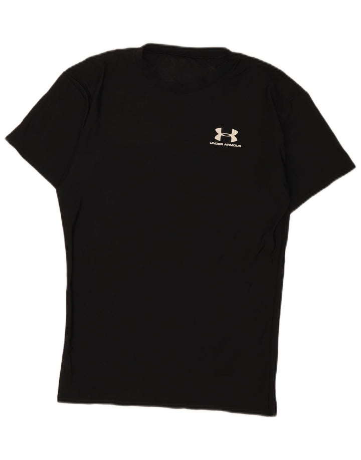 Under Armour Męski T-shirt Top, Mały, Czarny, Bawełniany
