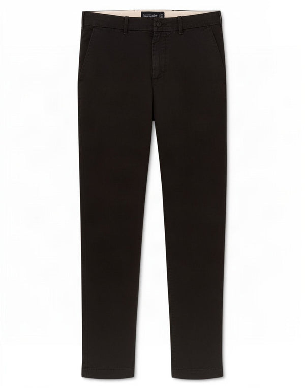 Męskie spodnie typu chino ze stretchem Abercrombie & Fitch W31 L32, czarna bawełna