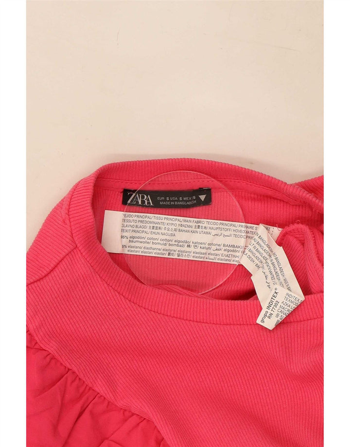 Body damskie Zara Batwing UK 8 Small, różowe, bawełniane