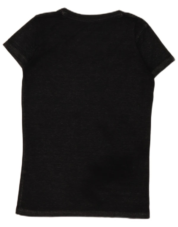 T-shirt damski HARD ROCK CAFE Reykjavik Graphic Top UK 6 XS, czarny, nakrapiany