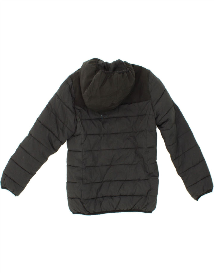 CHAMPION Boys Hooded Padded Jacket 9-10 Years Medium Black Polyamide Vintage Champion and Second-Hand Champion from Messina Hembry 