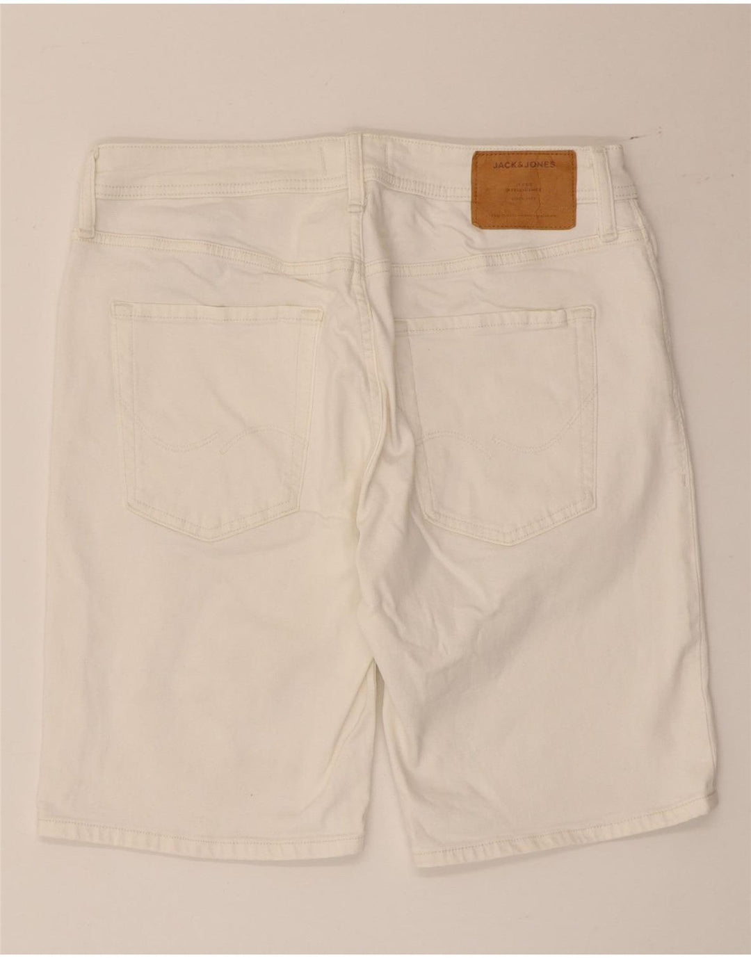 Męskie spodenki jeansowe JACK & JONES o regularnym kroju, średnie W32, biała bawełna