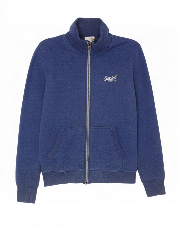 Męska kurtka dresowa Superdry, mała, niebieska, bawełniana