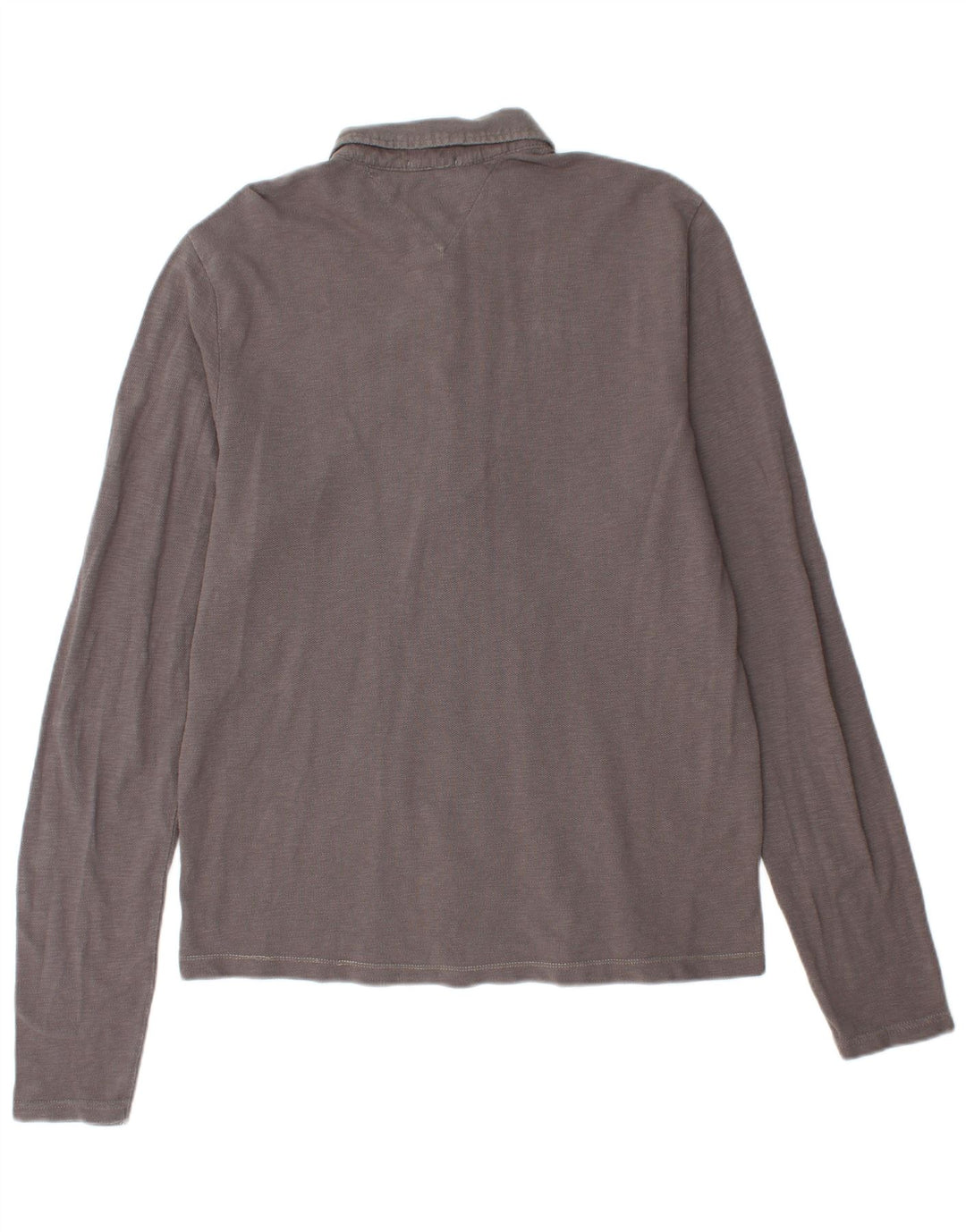 Męska koszulka polo z długim rękawem i grafiką TOMMY HILFIGER, XL, szara