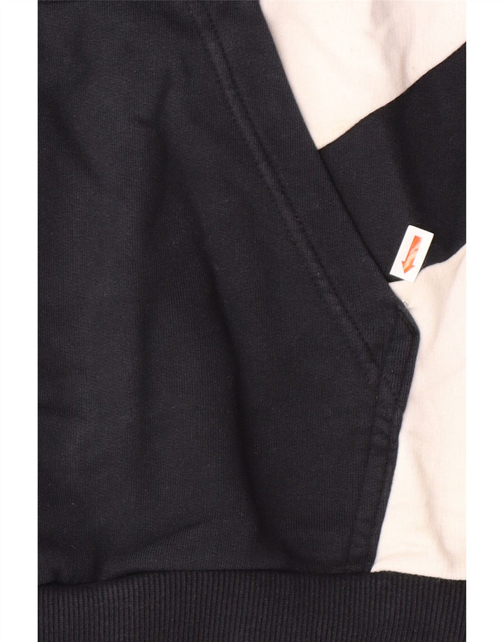 Męski sweter z kapturem i grafiką PUMA, duży, czarny, bawełniany z blokami kolorów