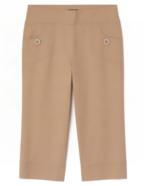 Spodnie damskie Zara Capri EU 38 Small W28 L22 Złamana biała bawełna