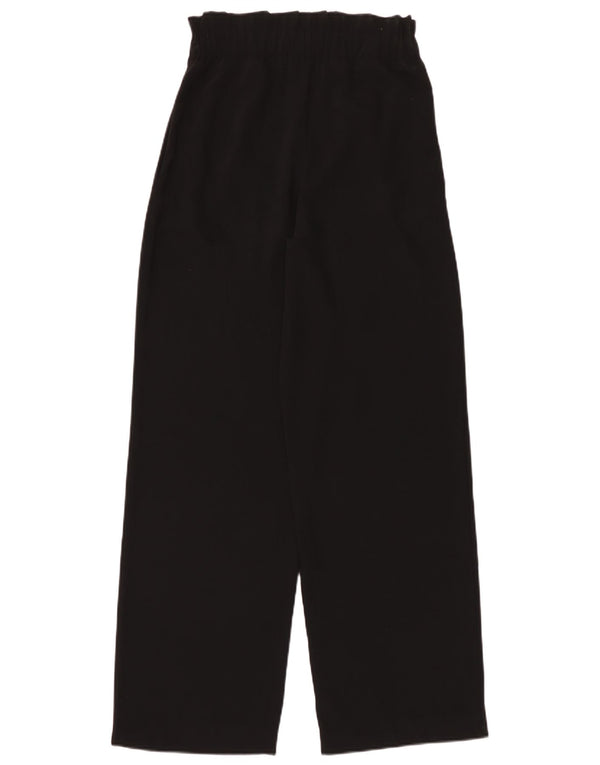 Damskie spodnie chino z wysokim stanem i luźnym krojem Zara XS W24 L32 Czarny poliester