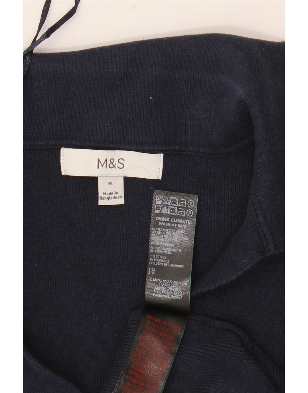 Damska koszulka polo Marks & Spencer UK 12, średnia, granatowa, bawełniana