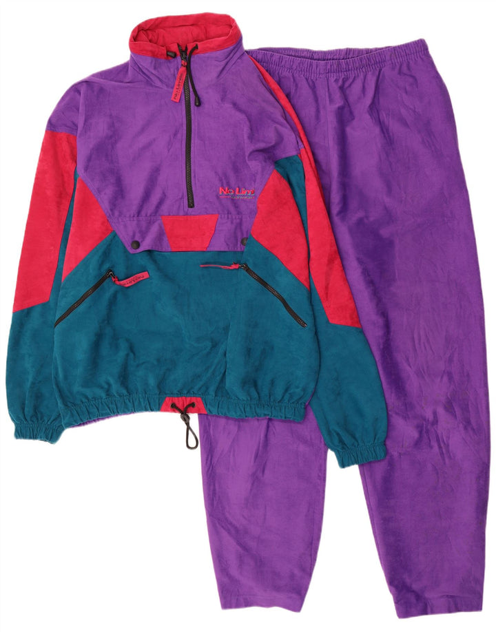 Męski sweter z kapturem No Limits, pełny dres, 2XL, fioletowy, blok kolorów