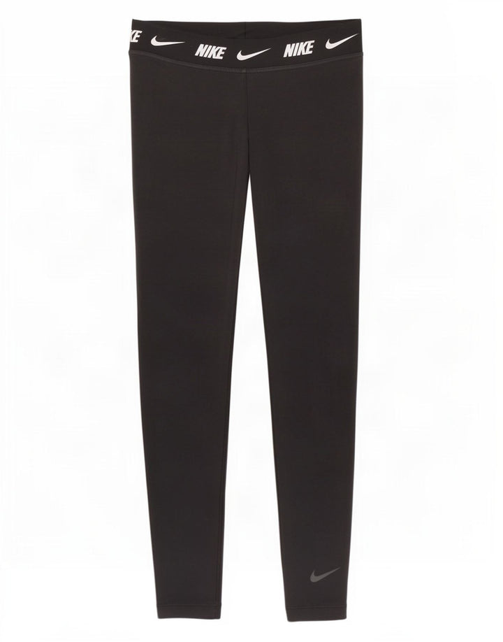 Damskie legginsy Nike Graphic UK 16, duże, czarne, bawełniane