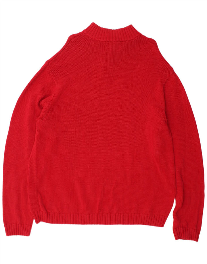 Męski sweter z zamkiem błyskawicznym Chaps 2XL, czerwona bawełna