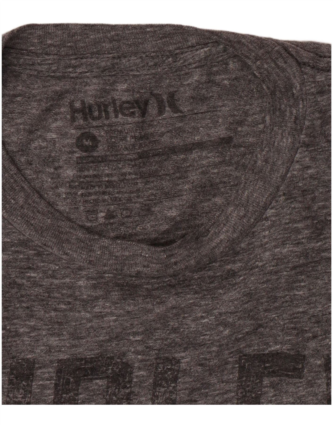 Męski T-shirt z grafiką Hurley o regularnym kroju, średnioszary