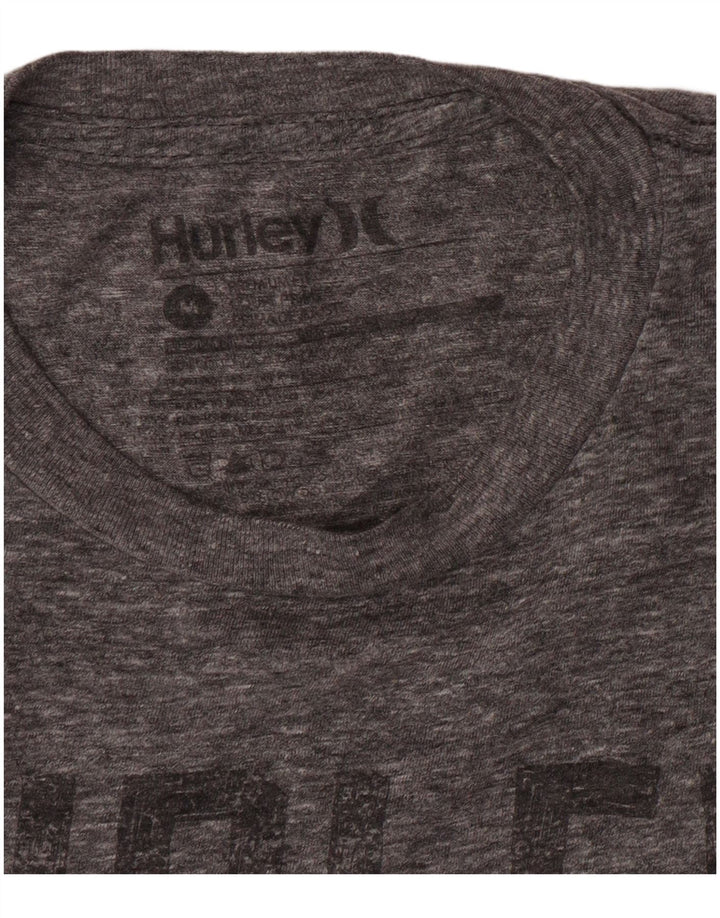 Męski T-shirt z grafiką Hurley o regularnym kroju, średnioszary