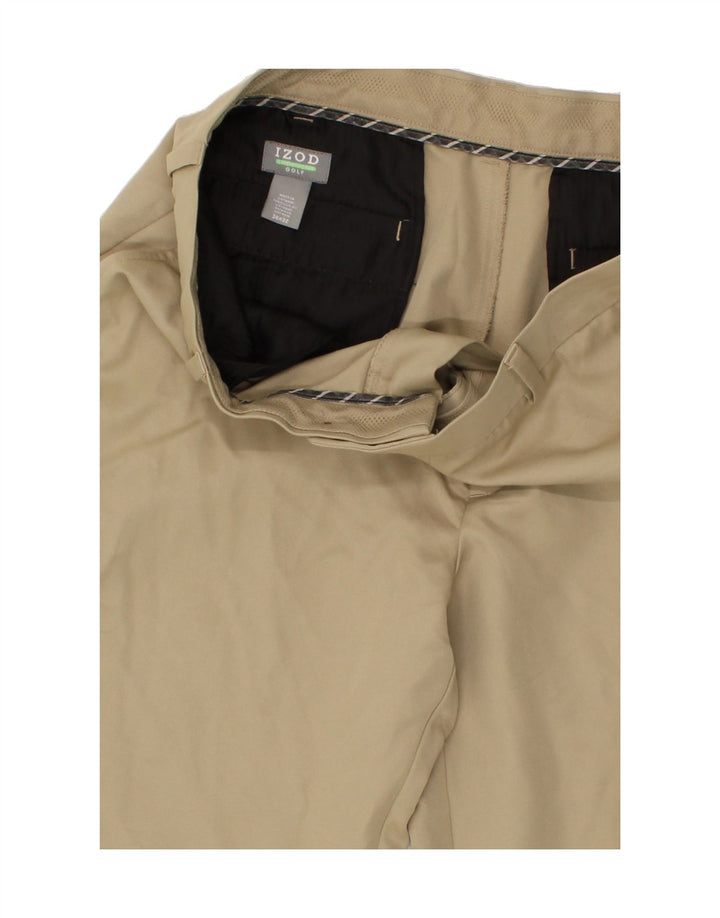 IZOD Mens Straight Chino Trousers W36 L28 Beige Polyester Vintage Izod and Second-Hand Izod from Messina Hembry 