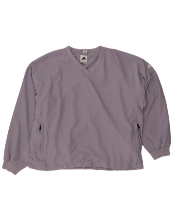 ADIDAS Womens Climashell Pullover Tracksuit Top UK 16 Large Purple