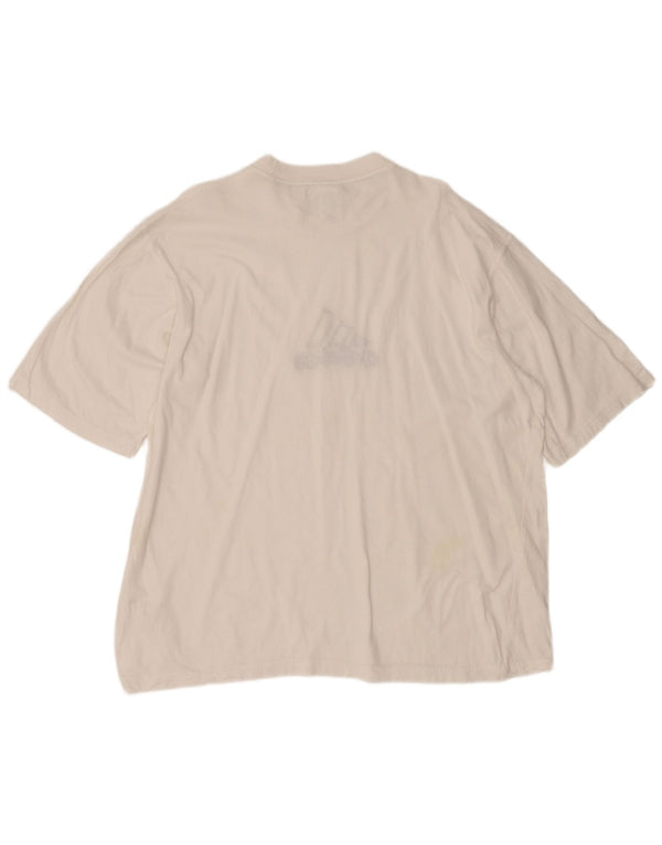 Męska koszulka graficzna Adidas Top UK 48/50 XL Biała bawełna