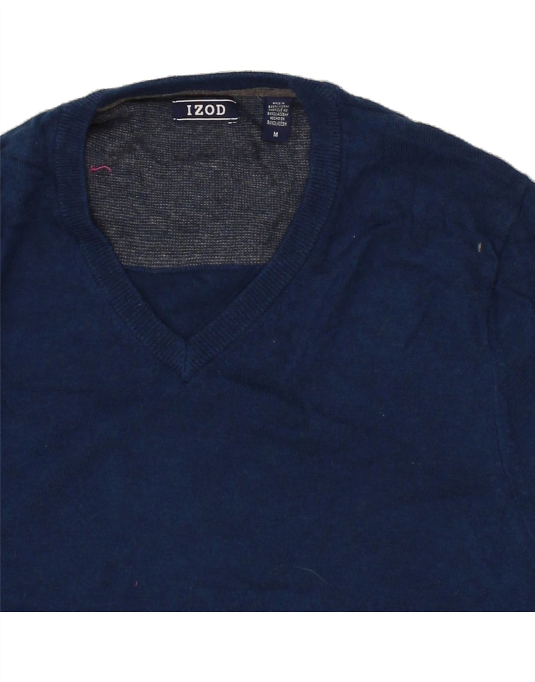 IZOD Mens V-Neck Jumper Sweater Medium Navy Blue Vintage Izod and Second-Hand Izod from Messina Hembry 