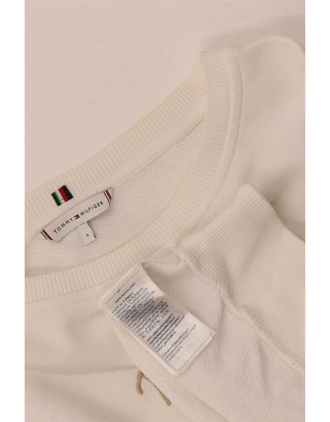 Damska bluza oversize Tommy Hilfiger Graphic UK 10 Small White