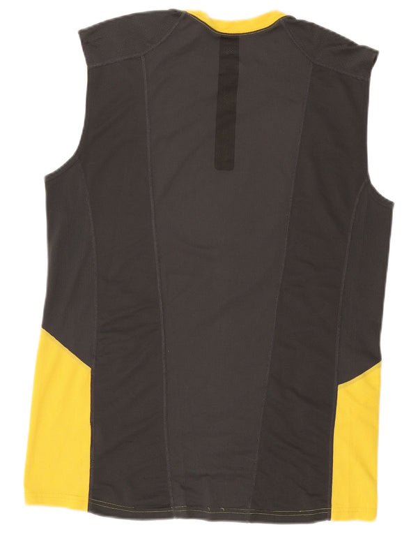 Nike Mens Dri Fit Vest Top Small Yellow Colourblock Polyester