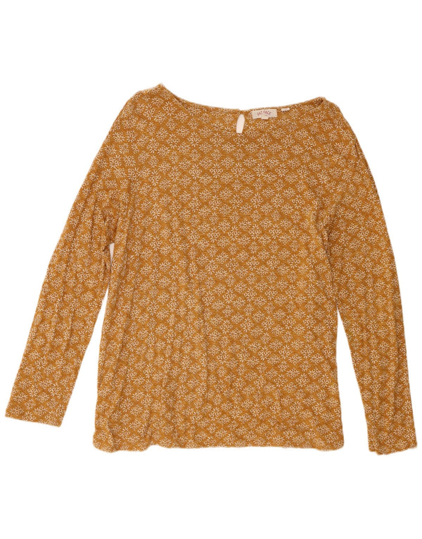 Damski top Fat Face z długim rękawem, UK 18 XL, beżowa, geometryczna bawełna