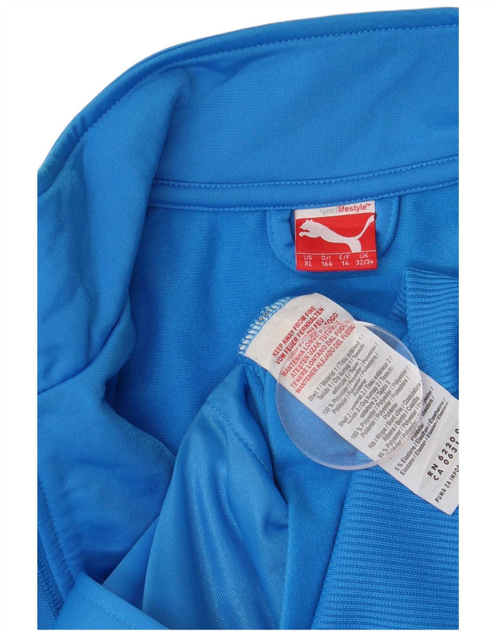 Chłopięca kurtka dresowa Puma 13-14 lat, niebieski, poliester z blokami kolorów