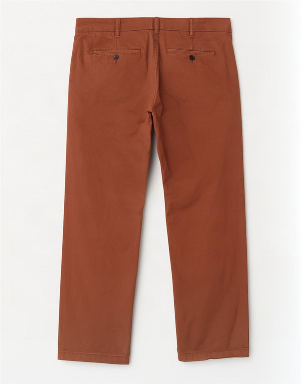Marks & Spencer Męskie spodnie chino o prostym kroju o regularnym kroju W40 L29 brązowe