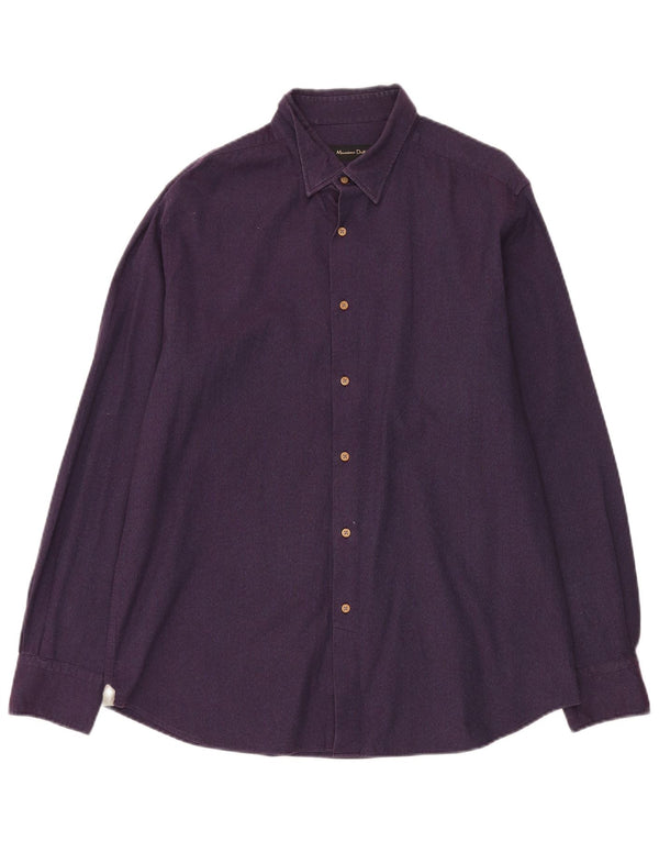 Koszula męska MASSIMO DUTTI, duża, fioletowa