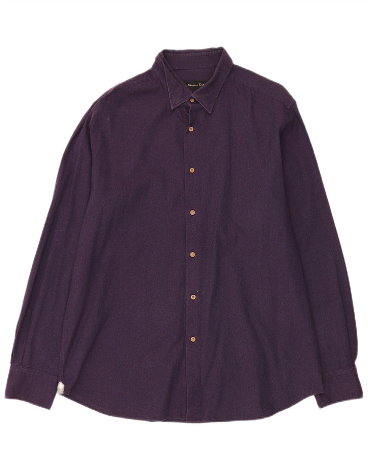Koszula męska MASSIMO DUTTI, duża, fioletowa