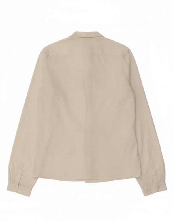 Koszula dziewczęca Benetton z falbanką z przodu, 11-12 lat, 2XL, biała bawełna