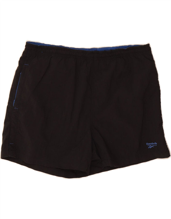REEBOK Mens Swimming Shorts Large  Black Nylon Vintage Reebok and Second-Hand Reebok from Messina Hembry 