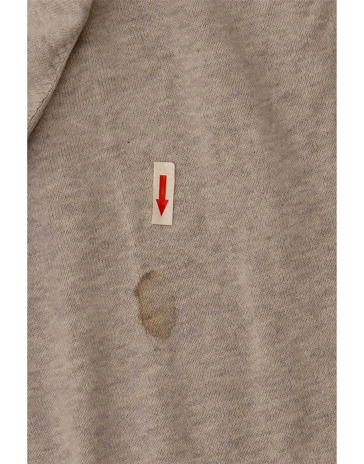 Męski sweter Lyle & Scott Heritage z dekoltem w kształcie litery V, duży, szary, bawełniany